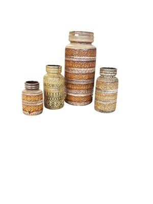 Lot 609 - SCHEURICH - WEST GERMAN - FOUR VINTAGE CERAMIC VASES
