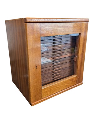 Lot 305 - NATURAL INTEREST - MID CENTURY TEAK SPECIMEN CABINET