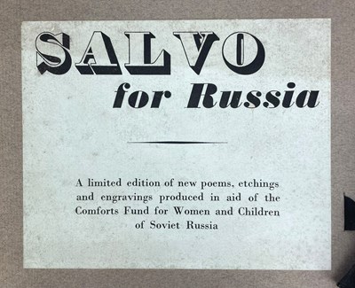 Lot 5 - CUNARD, NANCY & OTHERS - c1942 SALVO FOR RUSSIA - LIMITED EDITION COLLECTION OF SIGNED ETCHINGS