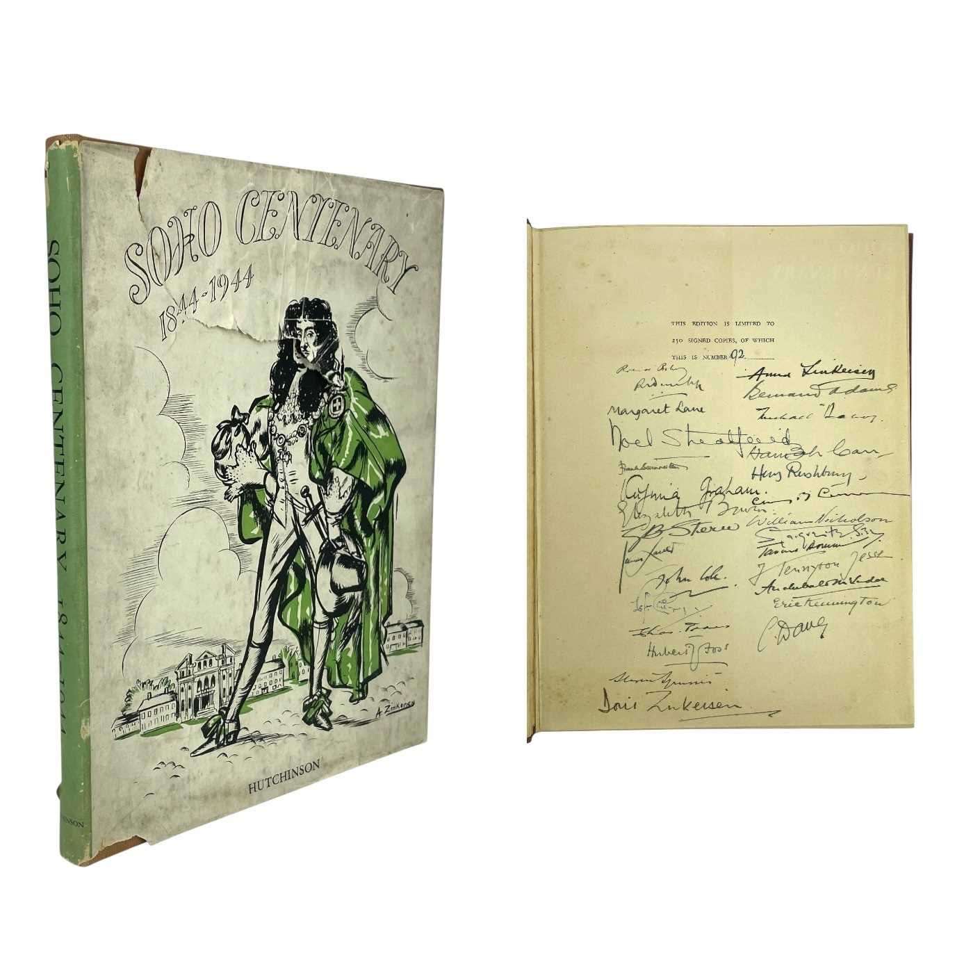Lot 17 - SOHO HOSPITAL FOR WOMEN - [1944] SOHO CENTENARY: A GIFT FROM ARTISTS, WRITERS AND MUSICIANS, SIGNED
