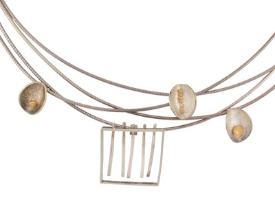 Lot 670 - COLLECTION OF SILVER WHITE METAL PENDANT NECKLACES
