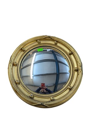 Lot 814 - 20TH CENTURY CONVEX WALL MIRROR