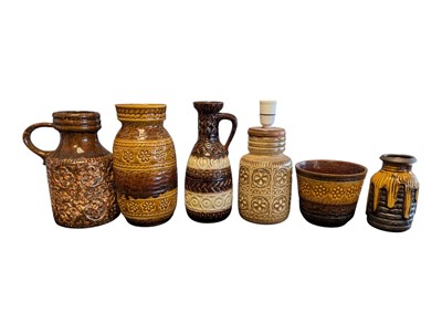 Lot 613 - COLLECTION OF LATE 20TH CENTURY RETRO WEST GERMAN CERAMIC VASES, JUGS, ETC