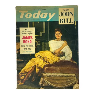 Lot 14 - TODAY MAGAZINE - 1960 FIRST ISSUE OF IAN FLEMING'S JAMES BOND STORY "THE HILDEBRAND RARITY"
