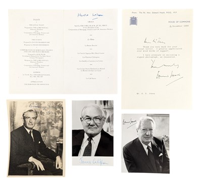 Lot 34 - BRITISH PRIME MINISTERS - COLLECTION OF AUTOGRAPHS