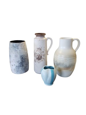 Lot 616 - WEST GERMAN POTTERY - FOUR VINTAGE CERAMIC VASES