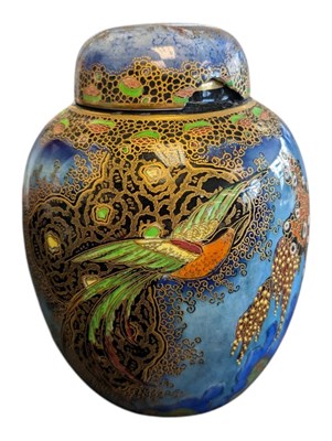 Lot 66 - CARLTON WARE - PARADISE BIRD & TREE WITH CLOUD GINGER JAR
