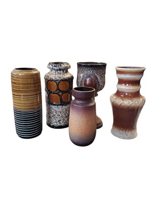 Lot 618 - WEST GERMAN POTTERY - FIVE VINTAGE CERAMIC ITEMS