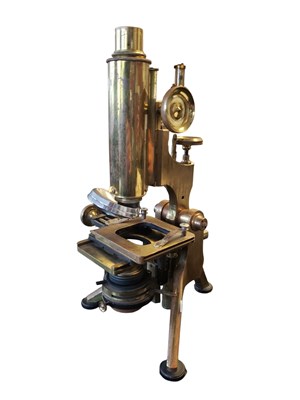 Lot 329 - LATE 19TH CENTURY WATSON & SONS BRASS MICROSCOPE