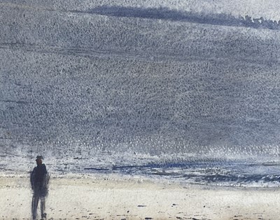 Lot 3 - KURT JACKSON (B. 1961) - TOWARDS FRESCO, DUSK, MARCH 1992 - WATERCOLOUR ON PAPER