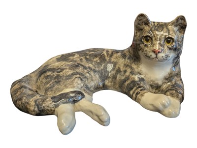 Lot 80 - LATE 20TH CENTURY WINSTANLEY POTTERY CAT SCULPTURE