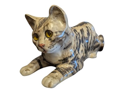 Lot 82 - LATE 20TH CENTURY WINSTANLEY POTTERY CAT SCULPTURE