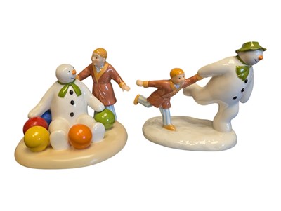 Lot 83 - TWO VINTAGE COALPORT CHARCATER COLLECTION SNOWMAN FIGURES