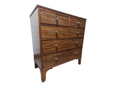 Lot 685 - VICTORIAN 19TH CENTURY MAHOGANY CHEST OF DRAWERS