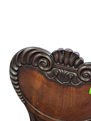 Lot 682 - PAIR OF 19TH CENTURY VICTORIAN MAHOGANY SHIELD BACK HALL CHAIRS