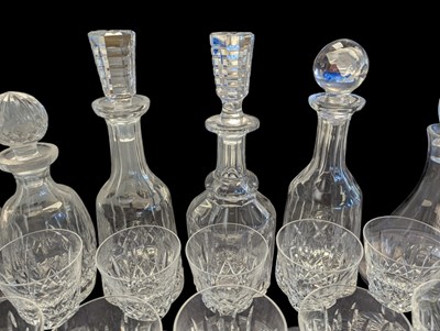 Lot 90 - COLLECTION OF WATERFORD LISMORE DRINKING GLASSES & DECANTERS