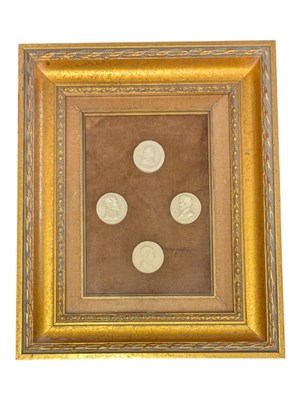 Lot 352 - COLLECTION FOUR 19TH CENTURY PLASTER INTAGLIO MEDALLIONS