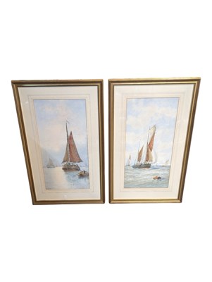 Lot 677 - PAIR 19TH CENTURY GEORGE STANFIELD WALTERS MARITIME WATERCOLOURS