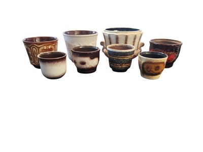 Lot 622 - WEST GERMAN POTTERY - COLLECTION OF VINTAGE CERAMIC PLANT POTS