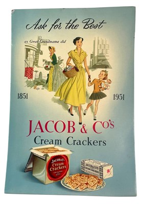 Lot 419 - JACOB & CO - CREAM CRACKERS - MID CENTURY POINT OF SALE SHOP TIN SIGN