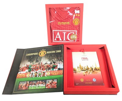 Lot 90 - FOOTBALL - MANCHESTER UNITED UEFA WINNERS 2008 MOSCOW BOXED COMMEMORATIVE SHIRT