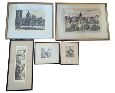Lot 392 - SITTING ROOM - COLLECTION OF SIGNED FRAMED & GLAZED ETCHINGS