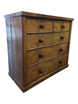 Lot 699 - VICTORIAN 19TH CENTURY MAHOGANY CHEST OF DRAWERS