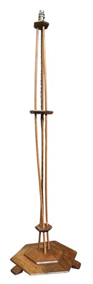 Lot 364 - ART DECO EARLY 20TH CENTURY 1930S TEAK FLOOR STANDARD LAMP