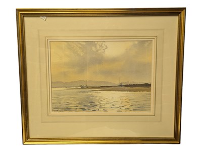 Lot 394 - GODFREY SAYERS (20TH CENTURY) NORFOLK BEACH SCENE WATERCOLOUR STUDY