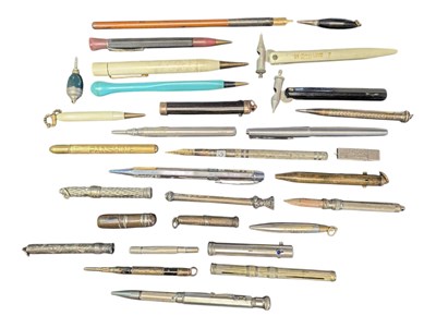 Lot 463 - COLLECTION OF 20TH CENTURY VINTAGE PROPELLING PENCILS, PENS, & DRAWING TOOLS