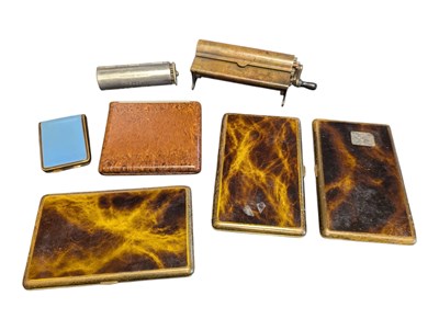 Lot 465 - COLLECTION OF EARLY 20TH CENTURY VINTAGE CIGARETTE ROLLING MACHINES & CASES