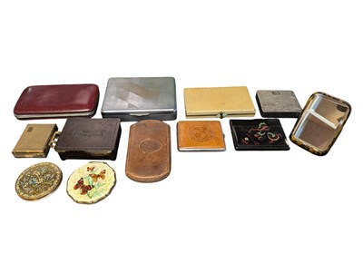 Lot 470 - COLLECTION OF 20TH CENTURY VINTAGE COMPACT CASES, WALLETS, CIGARETTE CASES, & MORE