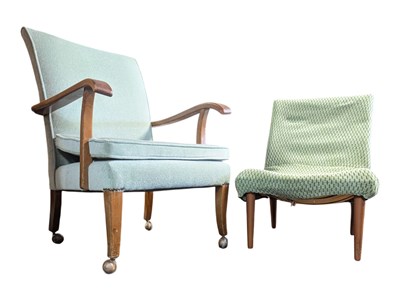 Lot 690 - BRITISH MODERN DESIGN - VINTAGE 20TH CENTURY TEAK EASY LOW ARMCHAIR