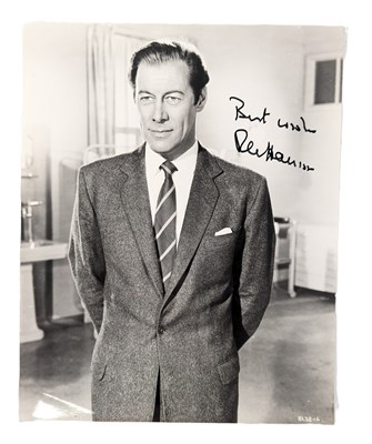 Lot 62 - ACTORS - REX HARRISON (D.1990) - AUTOGRAPHED 8X10" PHOTOGRAPH