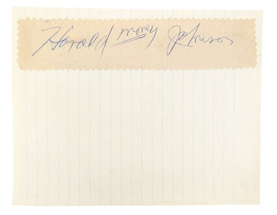 Lot 139 - JAZZ - HAROLD 'MONEY' JOHNSON (D.1978) - SCARCE AUTOGRAPH