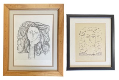 Lot 67 - AFTER PABLO PICASSO - TWO PORTRAITS OF FRANCOISE - PRINTS ON PAPER