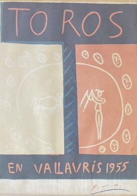Lot 95 - AFTER PABLO PICASSO - TOROS EN VALLAURIS 1955 - COLOUR PRINT ON PAPER