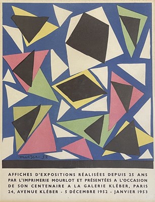Lot 108 - AFTER HENRI MATISSE - AFFICHES EXPOSITIONS MOURLOT 1952 - 1980S LITHOGRAPHIC PRINT