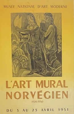 Lot 74 - MUSEE NATIONAL D'ART MODERNE - L'ART MURAL NORVEGIEN - EXHIBITION POSTER PRINT