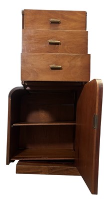 Lot 180 - EARLY 20TH CENTURY ART DECO DESIGNER WALNUT COMPACTUM WARDROBE