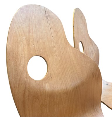 Lot 320 - TOMMY ROBERTSON & PAUL JONES - PRACTICAL STYLING - PAIR OF 80S PALETTE CHAIRS
