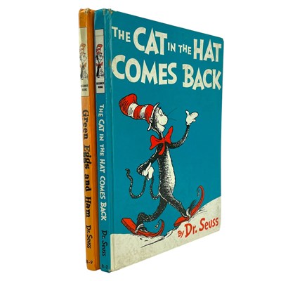 Lot 195 - DR. SEUSS - THE CAT IN THE HAT COMES BACK & GREEN EGGS AND HAM, FIRST UK EDITIONS