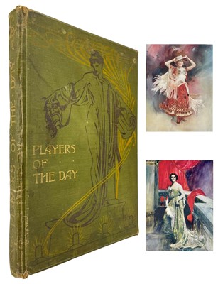 Lot 210 - PLAYERS OF THE DAY - 1902 ART NOUVEAU ILLUSTRATED BOOK OF THEATRE CELEBRITIES