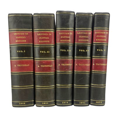 Lot 175 - TROUSSEAU, A. - 1868-72 LECTURES ON CLINICAL MEDICINE, 5VOLS, THE NEW SYDENHAM SOCIETY
