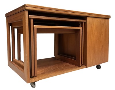 Lot 265 - MCINTOSH - MID CENTURY TEAK COFFEE TABLE NEST