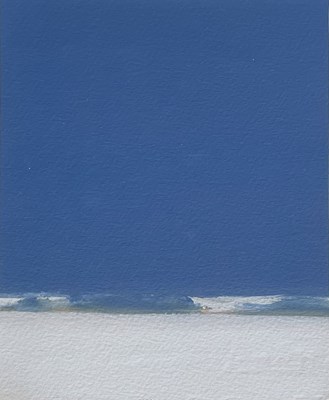 Lot 9 - JOHN MILLER (1931-2002) - BEACH - GOUACHE ON PAPER
