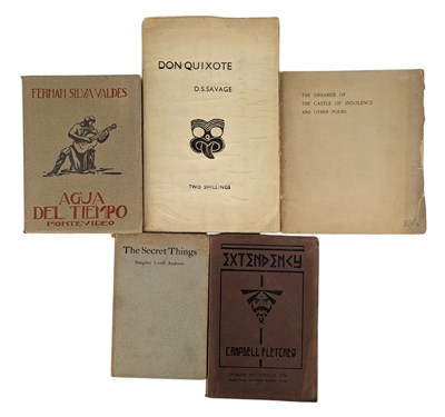 Lot 71 - SIGNED EARLY 20TH CENTURY POETRY- 1911-39 TO INCLUDE D. S. SAVAGE, BERTRAM DOBELL, ETC.