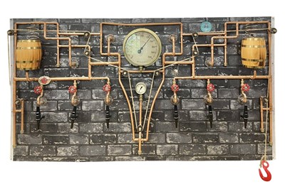 Lot 219 - MODERN PUB OR BAR BACKBOARD DISPLAY AND DISPENSARY