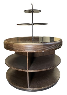 Lot 415 - IMPRESSIVE CONTEMPORARY DESIGN OAK & COPPER BUTLER'S CENTRE SERVING TABLE