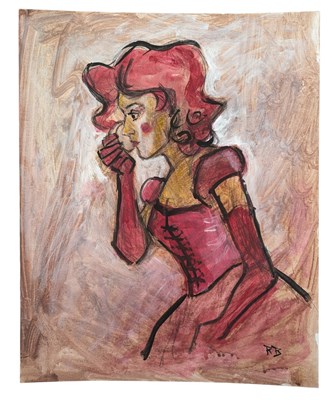 Lot 195 - RICHARD BAZLEY (B.1962) - BAMBOLA ACRYLIC ON BOARD PAINTING